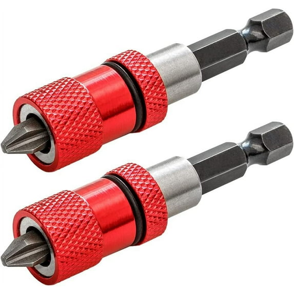 2pcs Adjustable Screw Depth Screwdriver Bit Holder Magnetic Steel ...