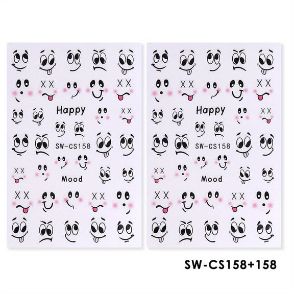 2pcs Adorable Black Ant Nail Sticker Fashion Expression Design Cute Cartoon Childlike Decor Decals Foils DIY Charm Manicure Tips