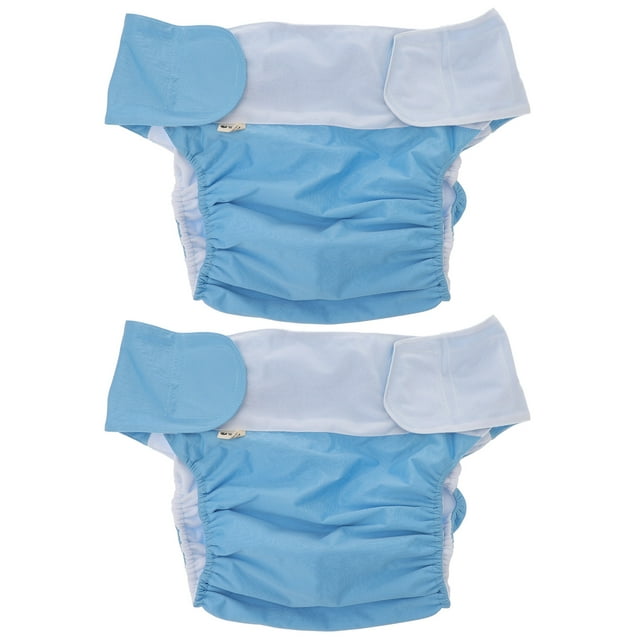 2pcs Adult Diapers Covers Reusable Incontinence Pants Cloth Diaper Wraps Washable Overnight Leakfree Underwear Protection Bed She
