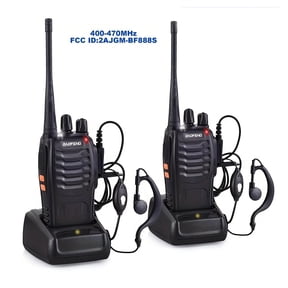2pcs Adult Long-distance Walkie Talkie Rechargeable Walkie Talkie Earphones, Handheld Walkie Talkie with Base Charger Walkie Talkie Suitable for Camping And Hiking