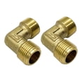 thumbnail image 1 of 2pcs Air Compressor Fittings Brass 16.5mm Male Thread Check Valve Elbow Coupler, 1 of 8