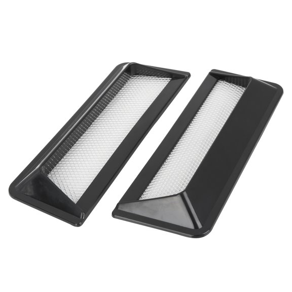 2pcs Air Flow Intake Cover Hood Air Flow Vent Decorative Scoop Bonnet Vent Black for Car
