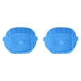 thumbnail image 1 of 2pcs Air Fryer Silicone Liners For 2 To 3 QT Small Air Fryers 2 Pack Square Non-Stick Reusable Air Fryer Liners Silicone Pot Basket Bowl Tray Baking Tray Air Fryer Accessories, 1 of 5