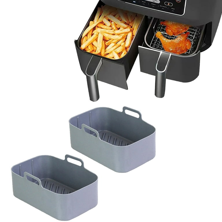 Air Fryer Liner, 2 Pcs Silicone Reusable Compatible With Ninja Dual Air  Fryer Accessories, Bpa Free, Air Fryer Basket , Air Fryer Rack Accessories  For