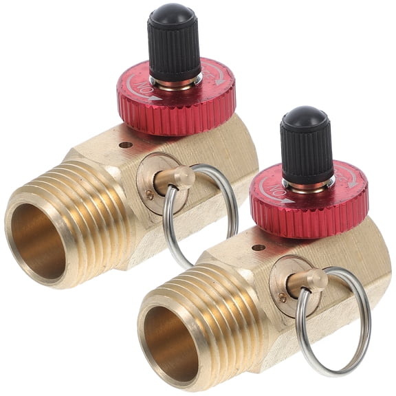 2pcs Air Tank Manifold With Fill Port Brass Safety Valve And Relief Bypass 1/2 X 1/4 Npt Hose Valve For Air Compressor Portable Tank