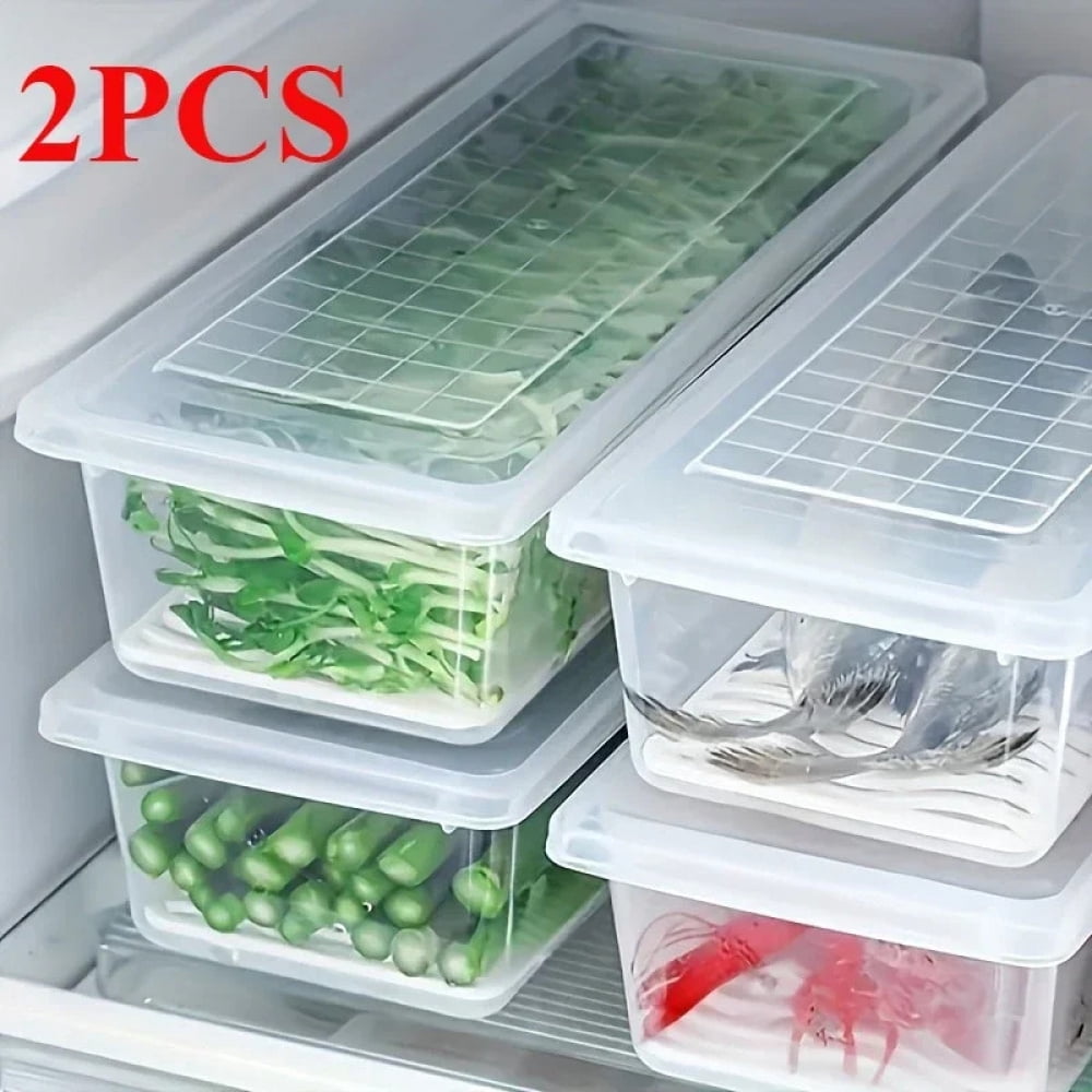 2pcs Airtight Stackable Food Storage Containers Set with Lids ...