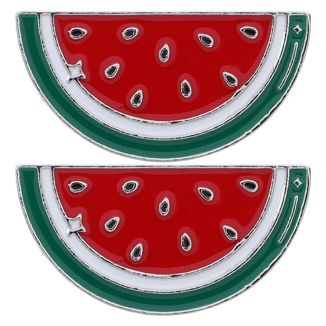 2pcs Alloy Watermelon Brooches Fruit Brooches Lapel Pin Women Coat Pin
