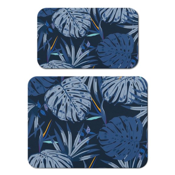 2pcs Aloha Leafy Coffee Maker Mat Beach Vacation Theme, Non-Slip Mats for Coffee Enthusiasts