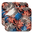 thumbnail image 1 of 2pcs Aloha Tropical Plant Dish Drying Mat Quick Dry Microfiber Kitchen Mat Heat Resistant Compact & Machine Washable, 1 of 5