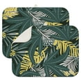 thumbnail image 1 of 2pcs Aloha Tropical Plant Heat Resistant Mat Super Absorbent Microfiber Kitchen Mat Multipurpose & Compact, 1 of 4