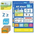 thumbnail image 1 of 2pcs Alphabet Learning Pocket Chart, Circle Time Learning Center Alphabet Flash Cards ABC Wall Chart Letter Game for Toddler Kids Homeschool Supplies Preschool Kindergarten Classroom Must Haves, 1 of 7