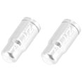 thumbnail image 1 of 2pcs Aluminum Alloy Tire Valve Caps French Type Dust Covers for Bicycle Mountain Road Bike MTB Silver Tone, 1 of 6