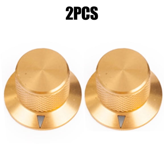 2pcs Aluminum Potentiometer Knob Button Hat fr Audio DAC CD Volume 6mm hole Gold