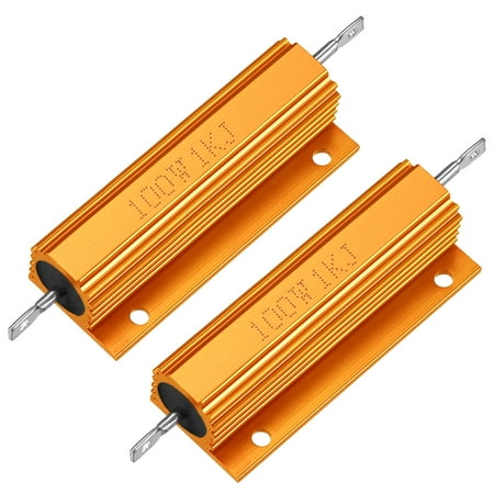 2pcs Aluminum Shell Resistor 100W 1k Ohm Wirewound for Replacement Converter