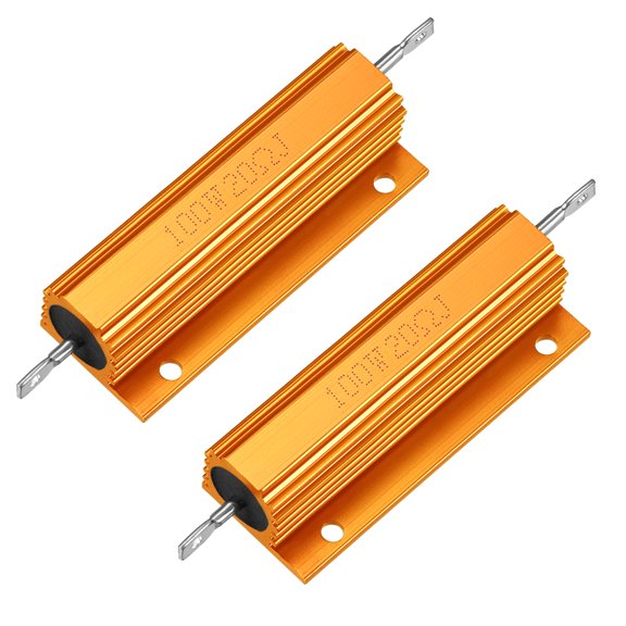 2pcs Aluminum Shell Resistor 100W 20 Ohm Wirewound for Replacement Converter