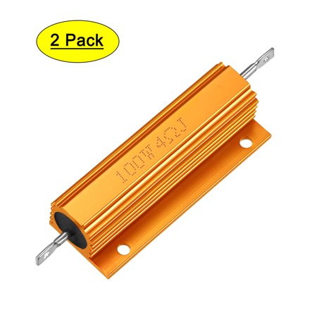 2pcs Aluminum Shell Resistor 100W 4 Ohm Wirewound for Replacement Converter