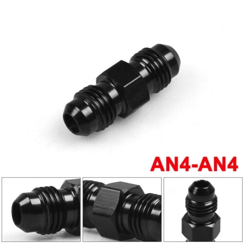 2pcs Aluminum Straight Adapter AN4 4-AN to 4AN AN-4 Fitting For Oil/Fuel/Water