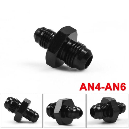 2pcs Aluminum Straight Adapter AN4 4-AN to 6AN AN-6 Fitting For Oil/Fuel/Water