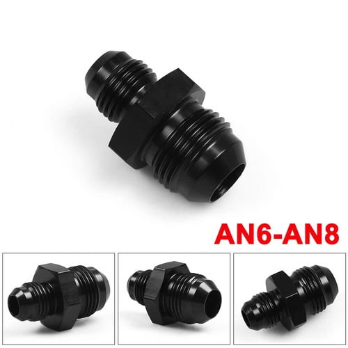 2pcs Aluminum Straight Adapter AN6 6-AN to 8AN AN-8 Fitting For Oil/Fuel/Water