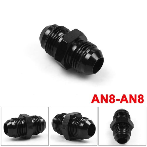 2pcs Aluminum Straight Adapter AN8 8-AN to 8AN AN-8 Fitting For Oil/Fuel/Water