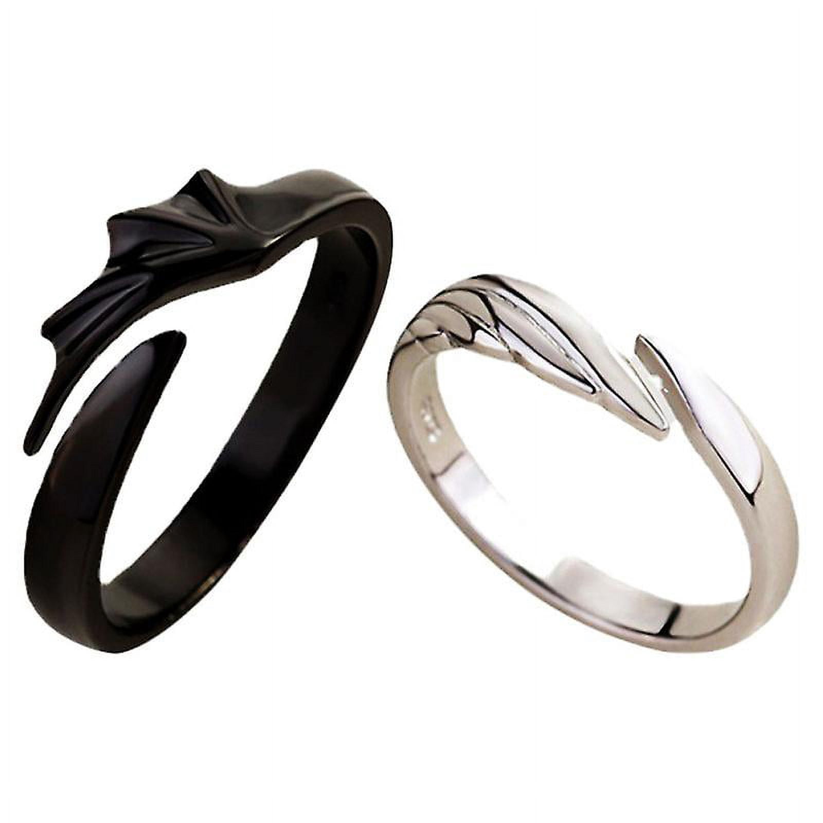 2pcs Angel Devil Couple Rings - Walmart.com