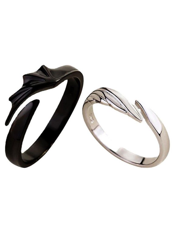 2pcs Angel Devil Couple Rings
