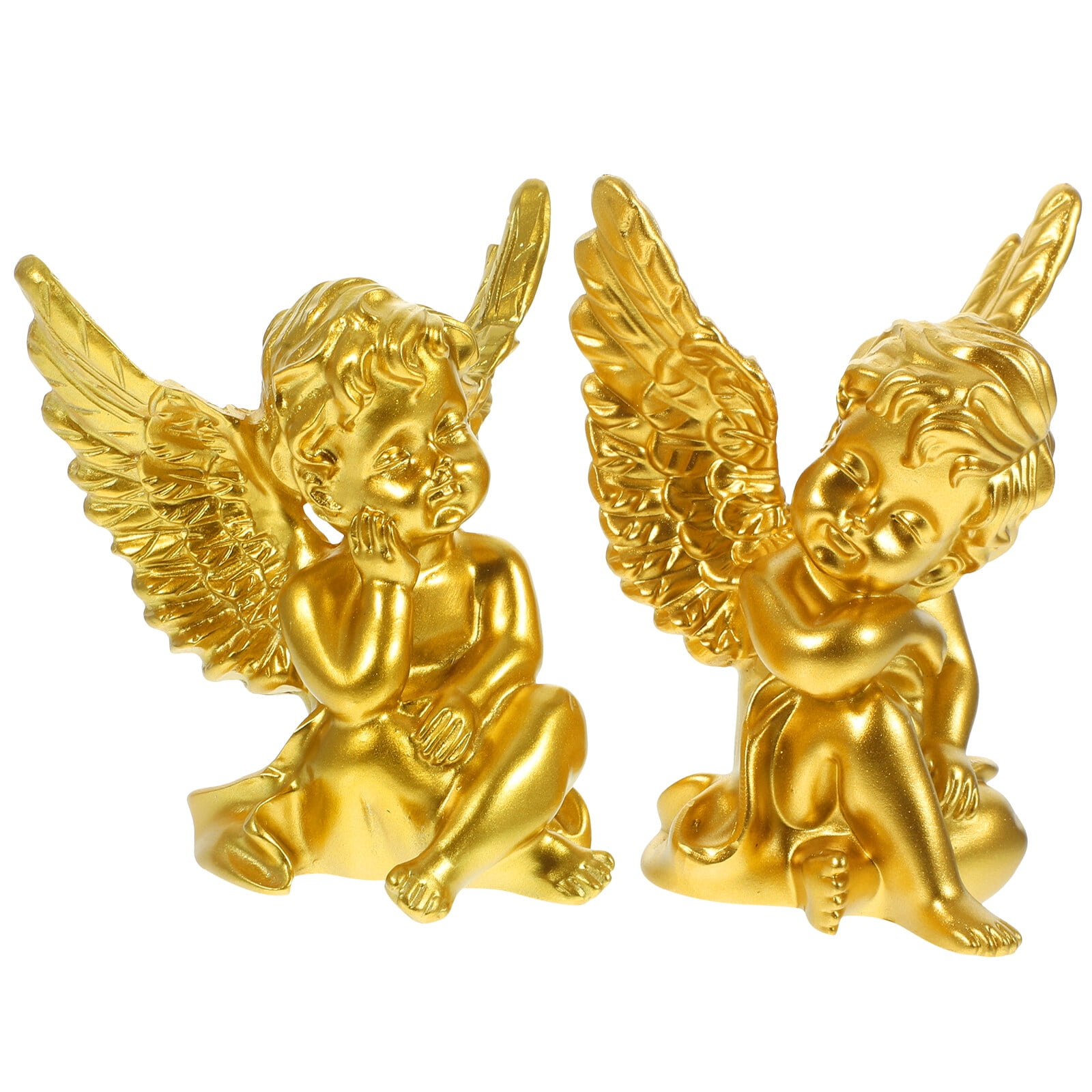 2pcs Angels Resin Statue Figurine Angels Statue Angels Resin Crafts