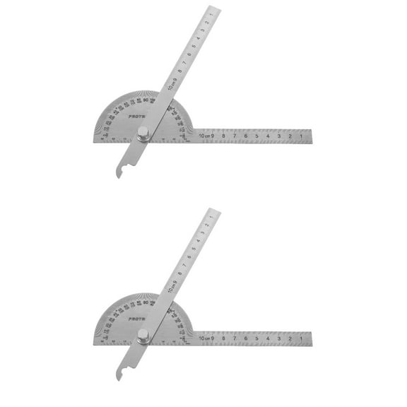 2pcs Angle Finder Protractor Swing Arm Protractor Stainless Steel Protractor Ruler Woodworking Supply