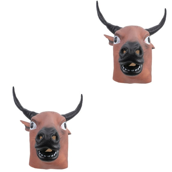 2pcs Animal Mask Cow Head Funny Masquerade for Adults Dressing Up Cow Masks