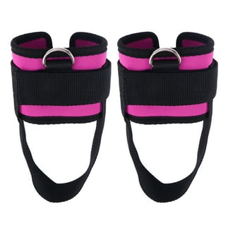 2Pcs Fitness Equipment Gym Ankle Strap Padded Double D-Ring