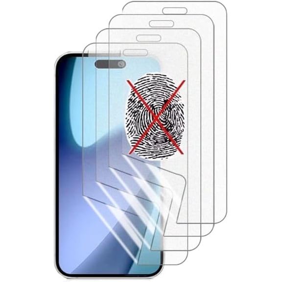 2pcs Anti-Fingerprint Matte Hydrogel film for iPhone 17 Air 6.5" 2025 Anti-Glare Transparent Soft TPU Screen Protector Explosion-Proof Fingerprint Unlock, Self-Healing, Ultra-Thin