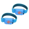 thumbnail image 1 of 2pcs Anti Static Wrist Strap, ESD Antistatic Bracelet Adjustable Cordless with Spare Bracelet Blue, 1 of 5