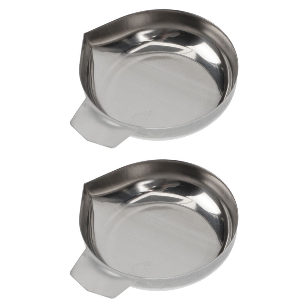 2pcs Anti-rust Scale Pan Trays Electronic Scale Trays Weighing Tools (Silver)