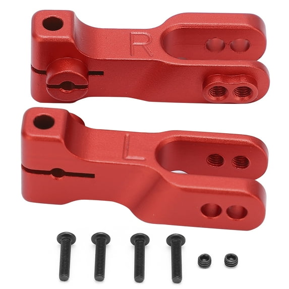2pcs AntiRoll Bars Aluminum Alloy Durable Front Suspension Stabilizer Arms with Screws for 1/7 Remote Control Car(Red )
