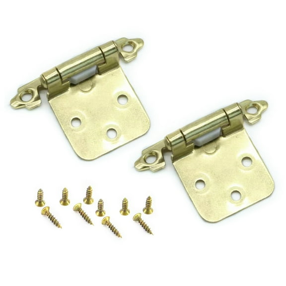 2pcs Antique Kitchen Cabinet Hinges Closing Door Hinges Overlay Flush Mount Simple Installation for Kitchen Overlay