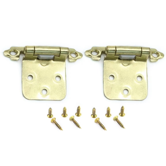 2pcs Antique Kitchen Cabinet Hinges Closing Door Hinges Overlay Flush Mount Simple Installation for Kitchen Overlay
