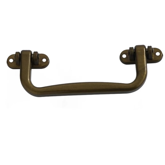 2pcs Antique Leather Case Makeup Box Handle Plastic Flat Aluminum Box Handle Gift Box Handle Gold Furniture