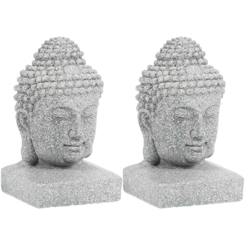2pcs Aquarium Buddha Statue Small Buddha Figurine Fish Tank Buddha