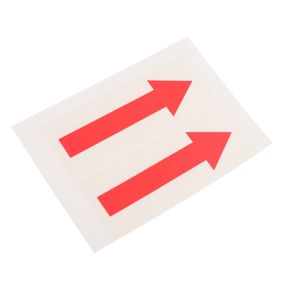BESTYASH 2Pcs Red Arrow Warning Sticker for Equipment Indicating Direction with Strong Adhesion