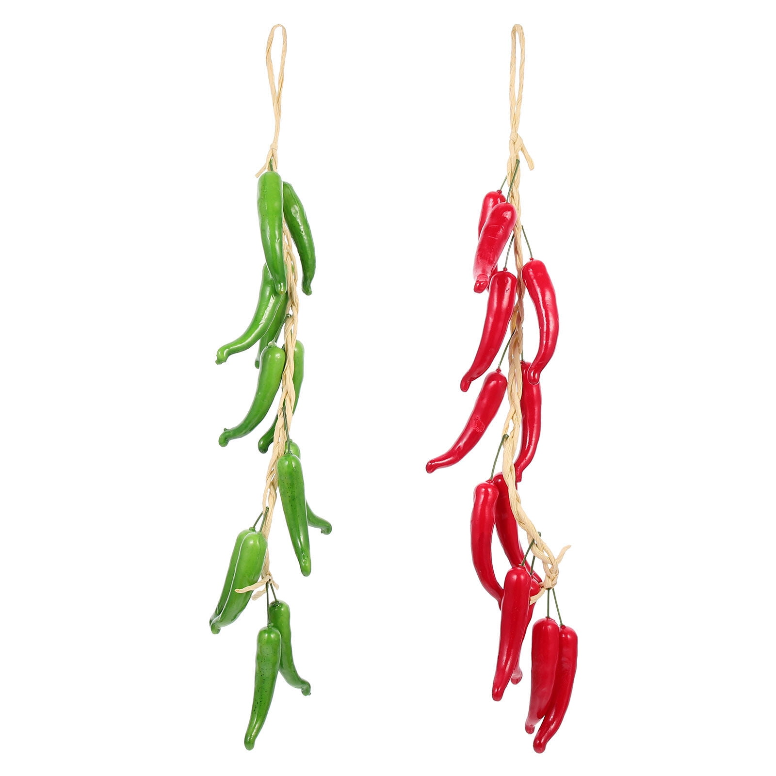 Mexican Home Decor Artificial Hanging Pepper String 2 Sets, Simulation ...