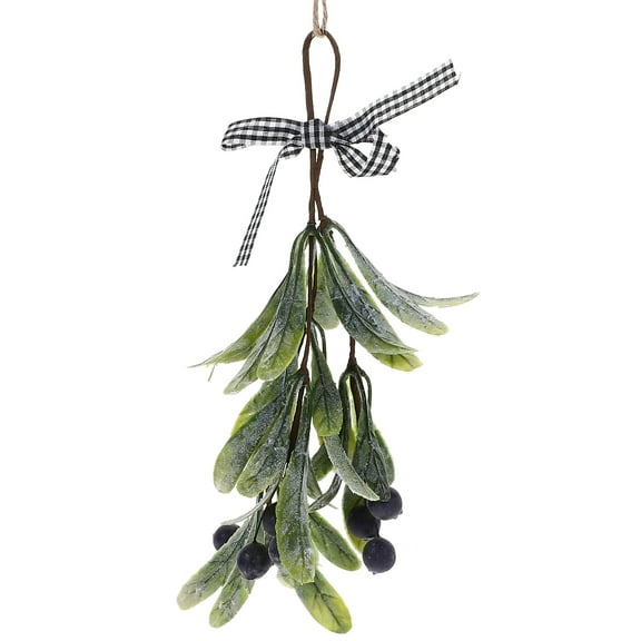 2pcs Artificial Mistletoe Branch with Berries Fake Hanging Mistletoe Branches