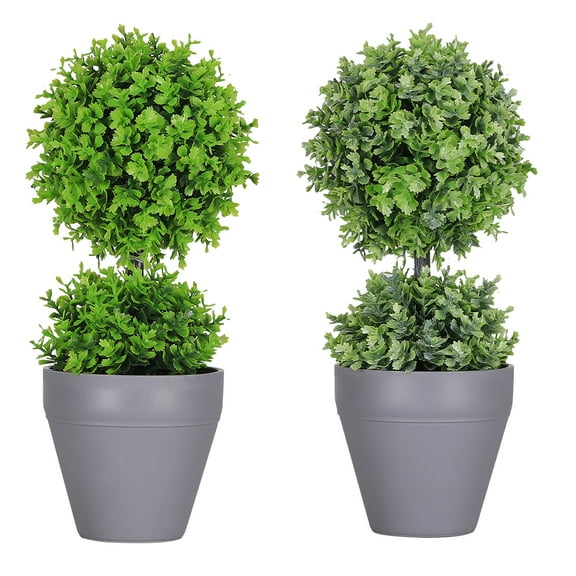 2pcs Artificial Rosemary, Boxwood Plants Potted Plants Various Artificial Greens Interior Home Tables Centerpiece Desk Decoration 2 Piece Set