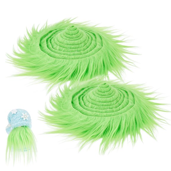 2pcs Artificial Wool DIY Craft Making Supplies Green Yellow 110mm 1.8m/pc