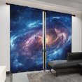 2pcs Astronaut Space Star Landscape Printed Curtain Panels Semi