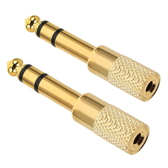 2 Pcs Microphone Jack Adapter Audio S45 Accessories Equipment Bracket Golden