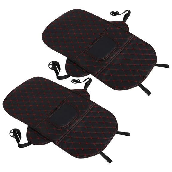 KALLORY Back Seat Protector Kick Mats 2pcs Black Car Seat Cover for Kids Pets