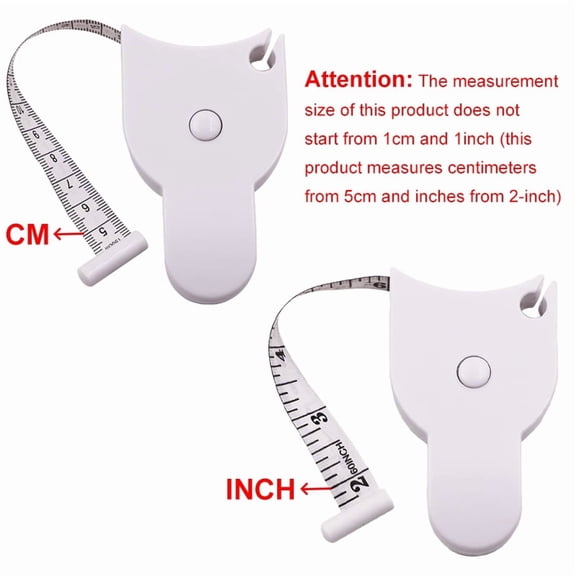 2pcs Automatic Telescopic Tape Measure Body Measuring Tape Sewing Ruler Tools Centimeter Tapes For Body Meter Measure White Tools