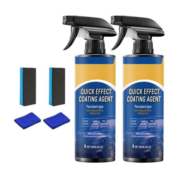 2pcs Automotive Ceramic Coating Sprayed Protectant Layer Acid Rain Resistance For Sedan Maintenance