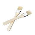 thumbnail image 1 of 2pcs BBQ Wood Handle Basting Oil Brush Barbecue Cooking Bristle Sauce Brushes Grill Accessories, 1 of 7