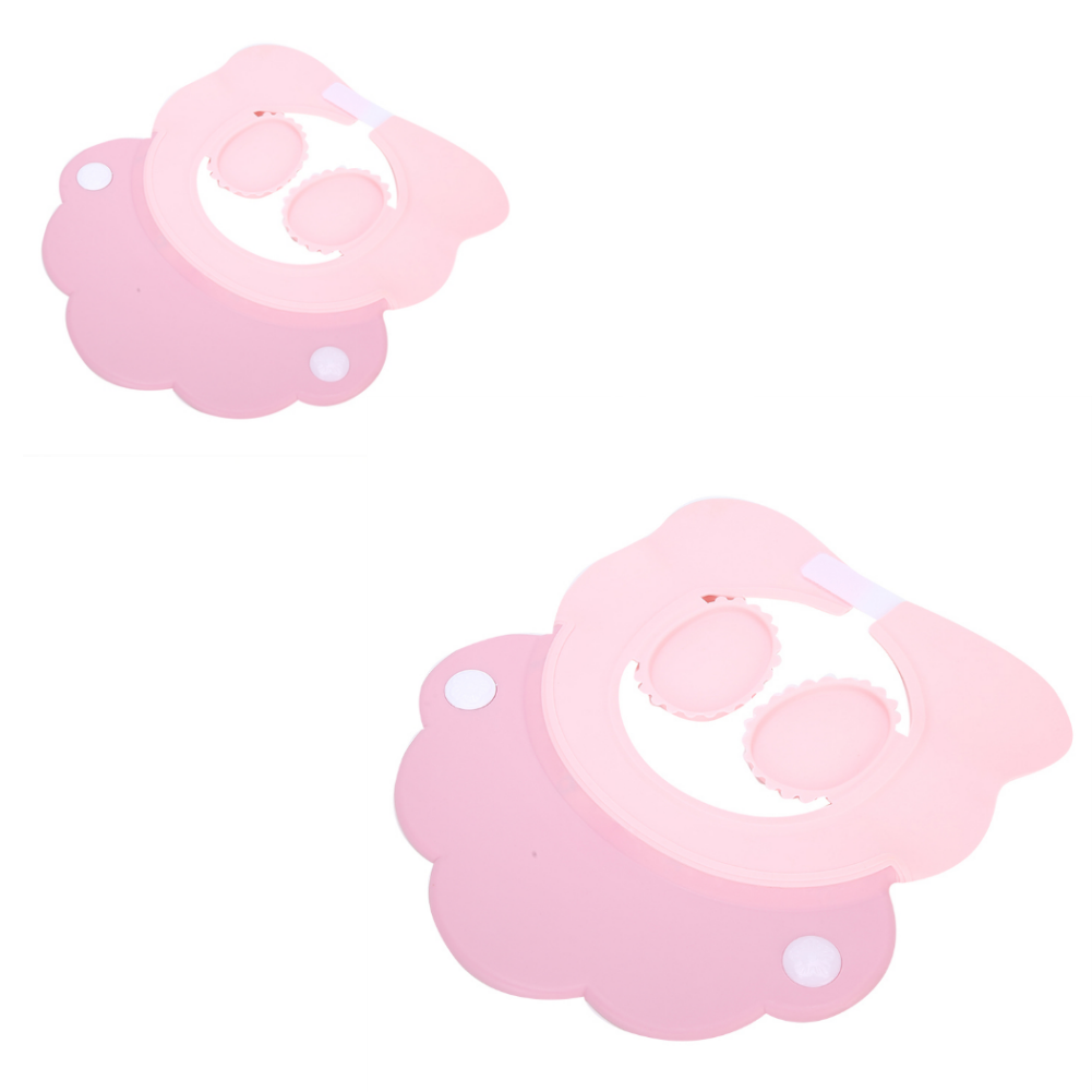 2pcs Baby Bath Hat Washing Hair Tool Water Repellent Double Ear